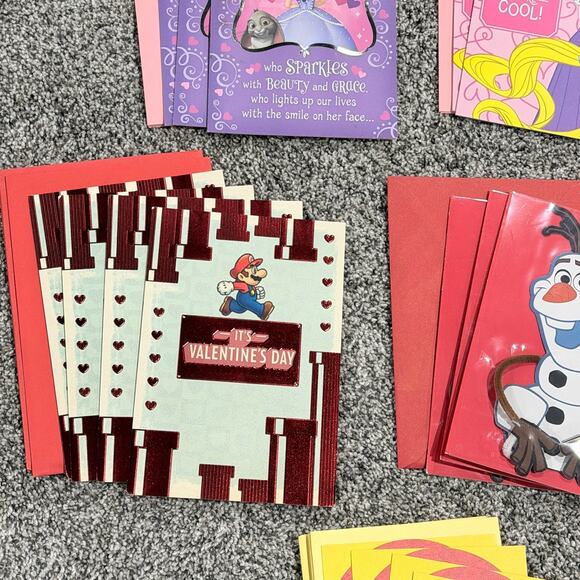 18 HALLMARK Mixed Disney, Pokemon, Star Wars, Super Mario Valentine's Day Cards - Picture 4 of 16